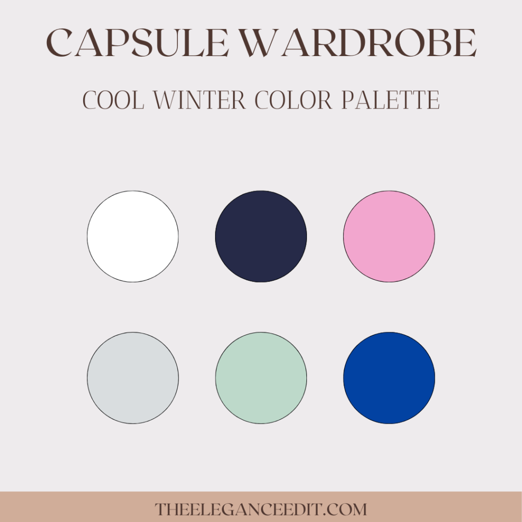 Cool Winter Wardrobe Color Palette
