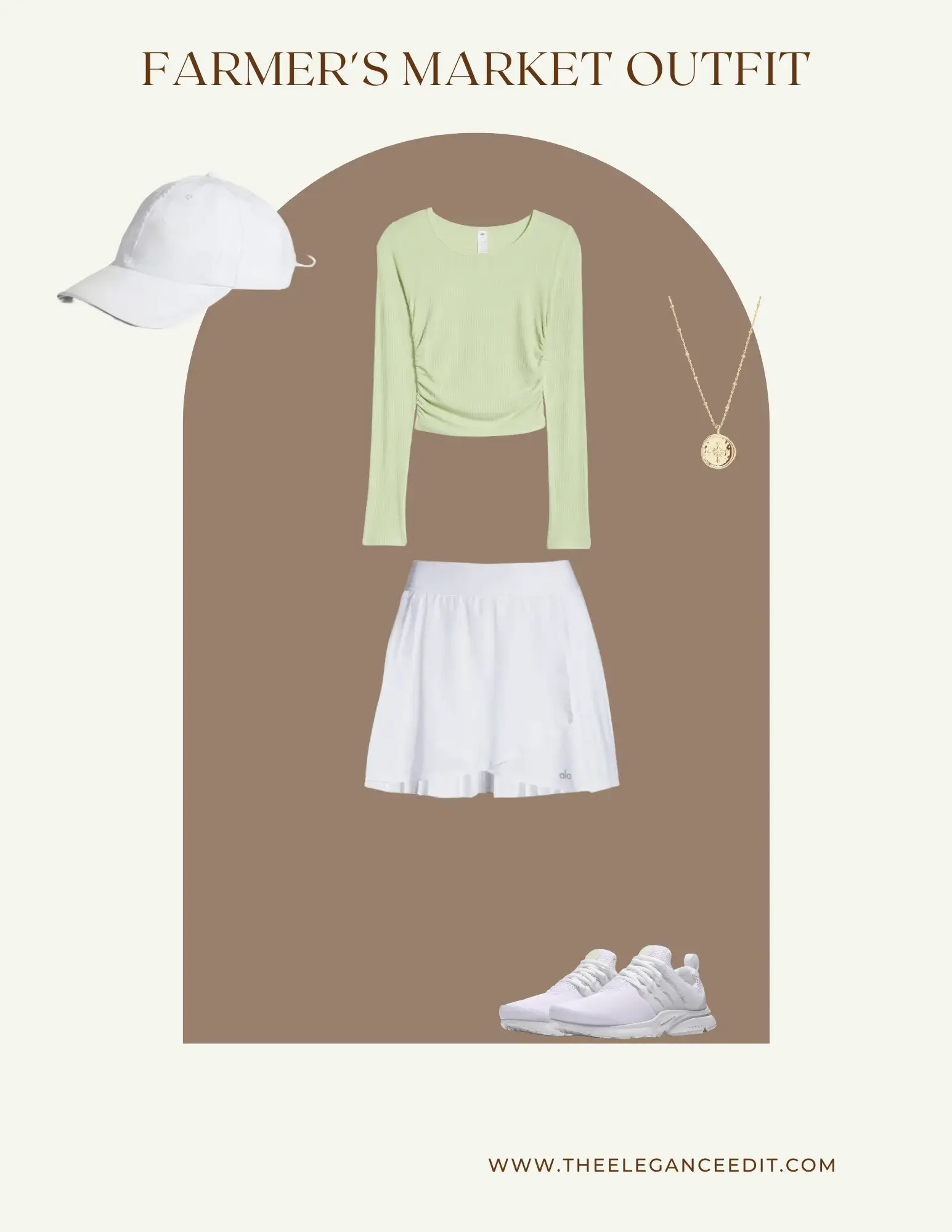 farmer's market outfit with tennis skirt