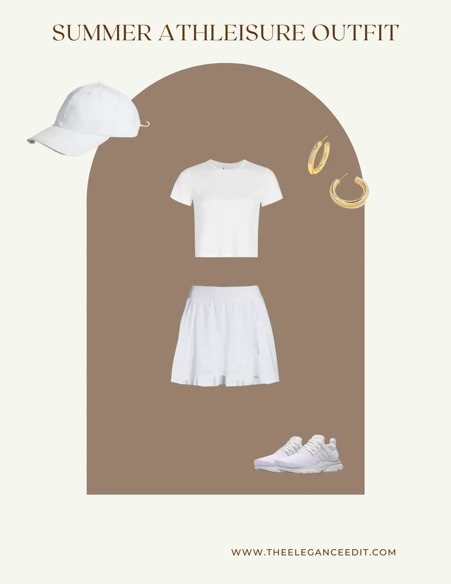 all white summer outfit athleisure