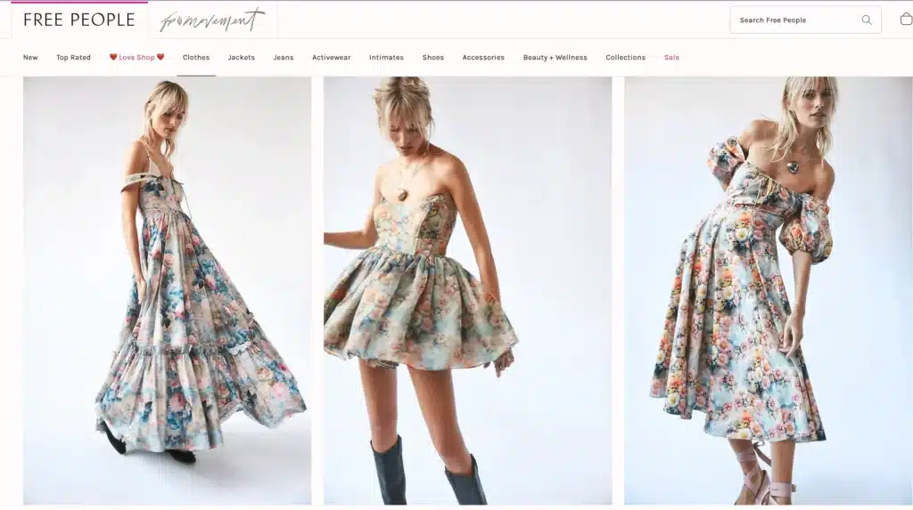 free people floral cottage core dresses