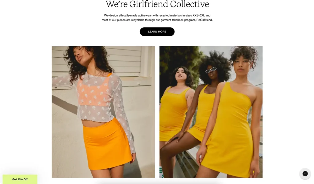 Girlfriend Collective sustainable outerwear featuring leggings and sports bras