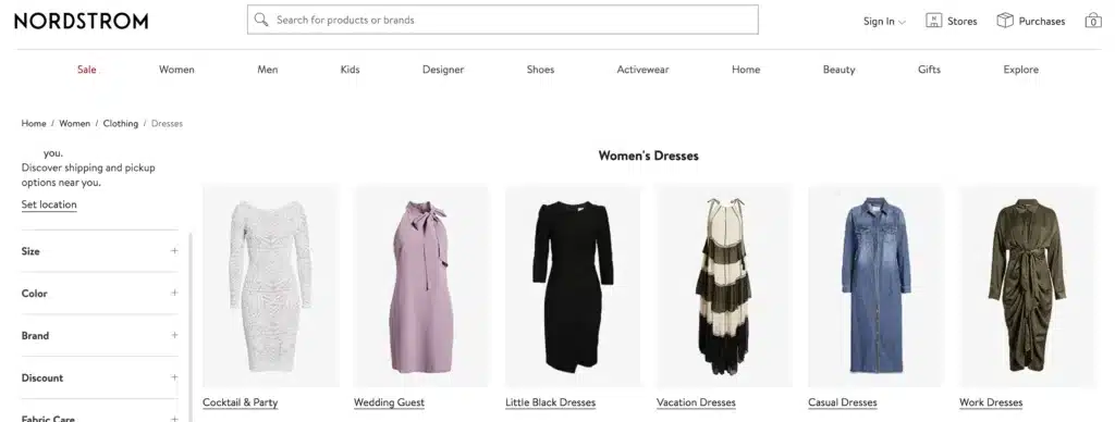 Nordstrom dresses as a best dress brand