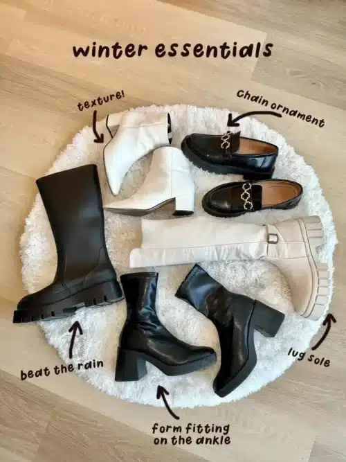 winter shoe capsule wardrobe