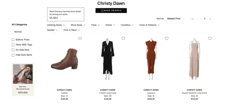 Christy Dawn sustainable  dresses 