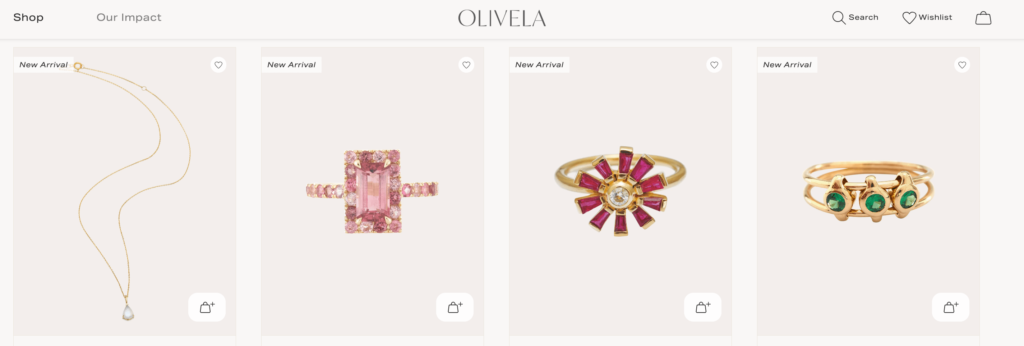 Olivela gemstone women’s jewelry
