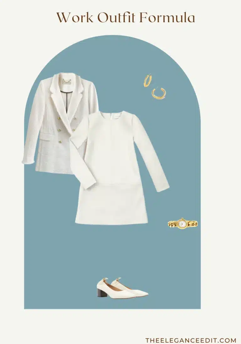 All White Work Outfit Formula Classic Six