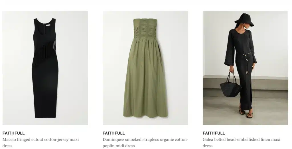 Faithful the Brand Day Dresses Reformation Lookalikes