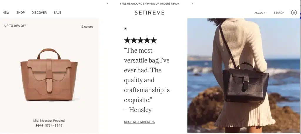 SENREVE handbags 100% made in Italy