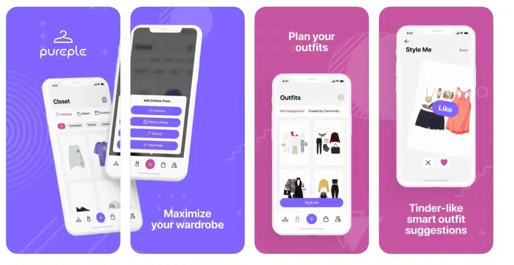 Pureple App for putting outfits together 