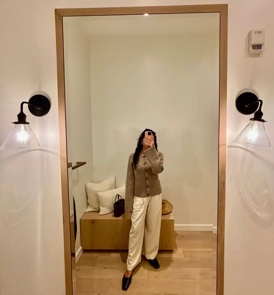 Woman in Jenni Kayne Cardigan