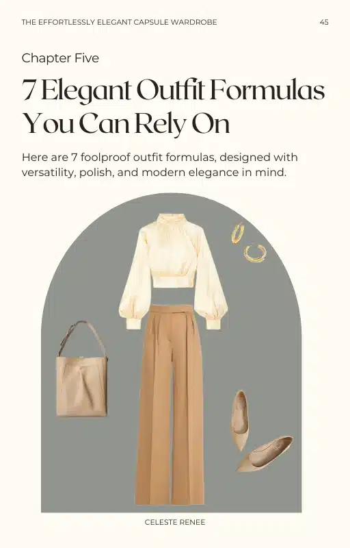 Elegant outfit formulas in ready to buy capsule wardrobe