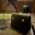 Black Leather Handbag from RSVP Paris