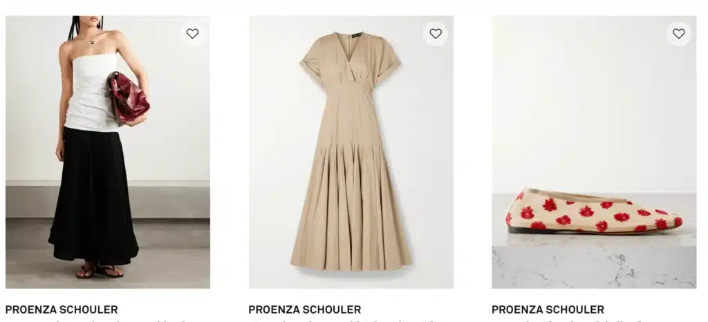 Proenza Schouler top, dres, and flats