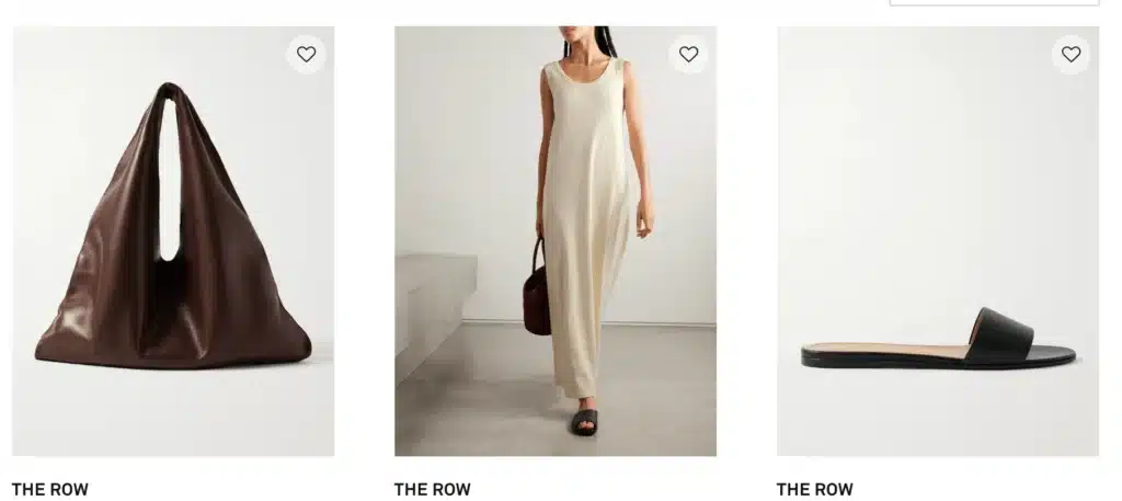 The Row sandals and dress on Net a Porter