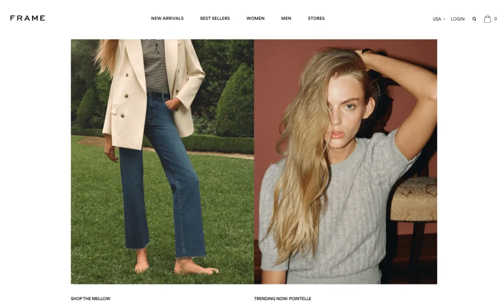 FRAME womens denim and shirts