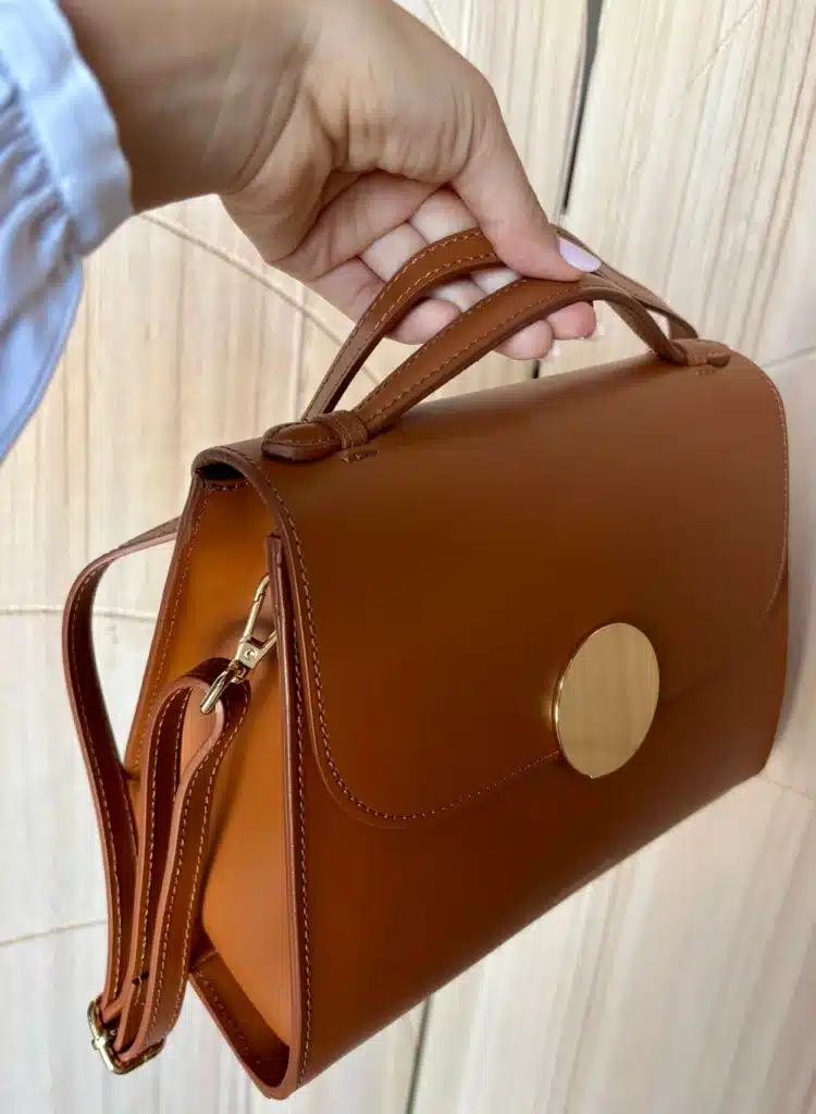 LeParmentier handbag with leather shoulder strap