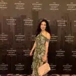 woman in Ralph Lauren Rent the Runway dress